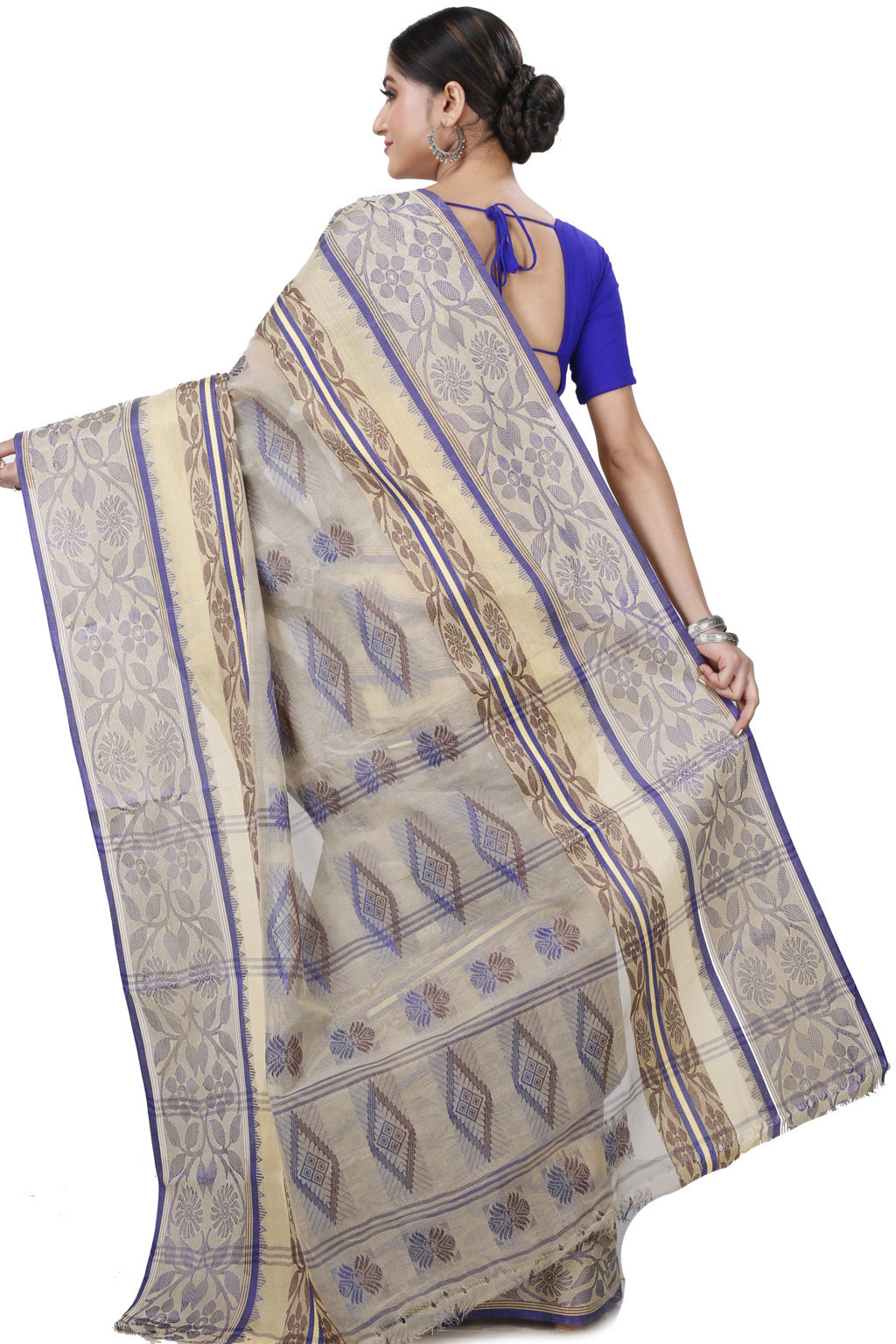 Brown Pure Cotton Sadasob Tant Saree (11)